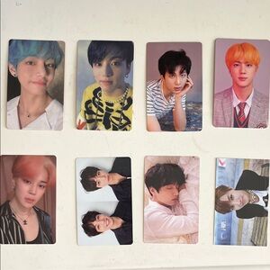8 Assorted BTS Photocards: Map of the Soul, Dark and Wild, Love Yourself